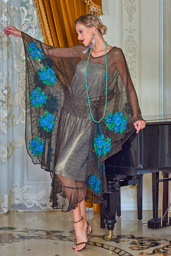 Rochie plasa cu broderie  Liza Panait Liza Panait Online Boutique